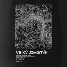 Velký Javorník - vrstevnice v obdélníku