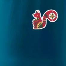 Folklor na prsu veverka