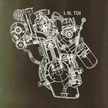 Motor Škoda/ VW 1.9L  TDI z boku