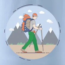 Barevný párový motiv na hory