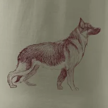 Německý ovčák -  kreslený skica