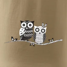 Dvě sovy abstraktní