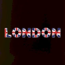Nápis London vlajka