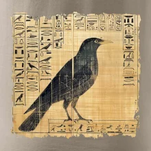 Egyptské hieroglyfy pták