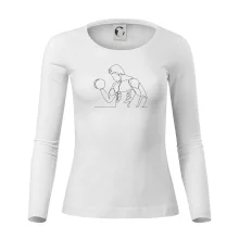 Fitness muž jedním tahem