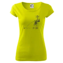 Kreslený rybář na pařezu