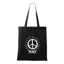 Peace symbol černobílý