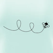 Dráha letu včely - smyčka