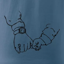 Táta a syn ruce obrys