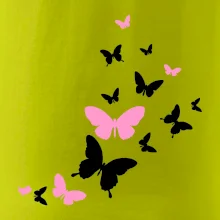 Motýli růžovo černí