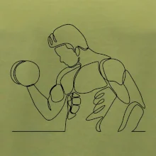 Fitness muž jedním tahem