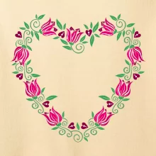 Červené tulipánové srdiečko (Pecka design)