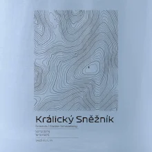 Králický Sněžník - vrstevnice v obdélníku
