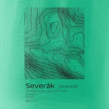 Severák - vrstevnice v obdélníku