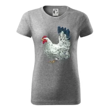 Slepice kreslená bílá