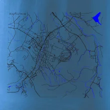 Kopřivnice - Mapa s vodními toky