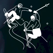 Lyžovaní - kresleny obrázek