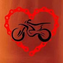 Moto srdce řetěz - enduro