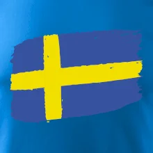 Švédsko vlajka štětkou