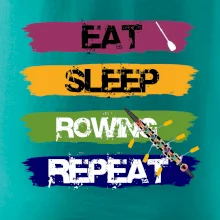 Eat sleep rowing repeat barevné