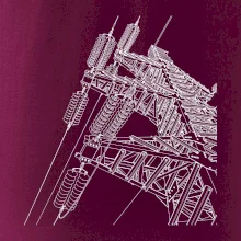 Nákres stožáru vysokého napětí