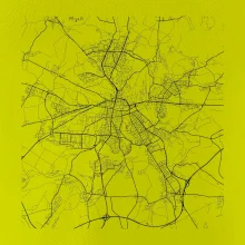 Mapy měst černobílé Plzeň