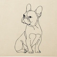 Francouzský buldoček černá kresba