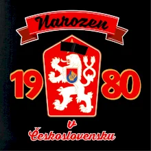 Narozen v Československu - Přelepený znak 1980