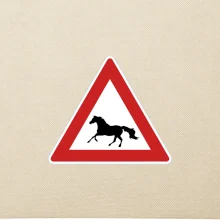 Dopravní značka - Pozor kůň běžící