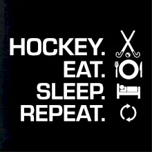 Pozemní hokej eat sleep repeat