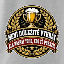 Není důležité vyhrát - pivní pohár a zlatý vavřín