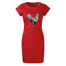 Kohout kreslený černobílý