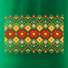 Ukrajinský vzor  - Červené květiny