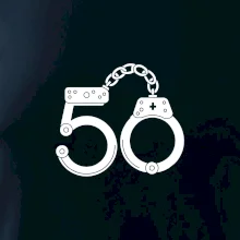 Narozeninové tričko pro policajta - pouta 50