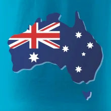 Austrálie - vlajka mapa
