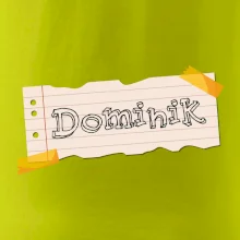 Papírek se jmenovkou - vlastní jméno