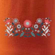 Folklor - květiny v řadě