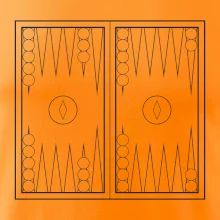 Backgammon černobílý