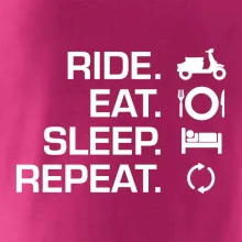 Ride Eat Sleep Repeat moto skútr