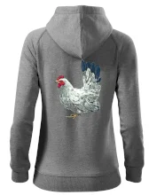 Slepice kreslená bílá