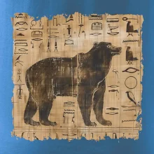 Egyptské hieroglyfy medvěd
