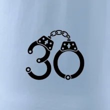 Narozeninové tričko pro policajta - pouta 30