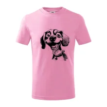 Černobílá karikatura bígl