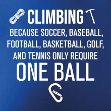 Climbing beacause one ball