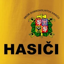 SDH znak + nápis + nápis hasiči na zádech