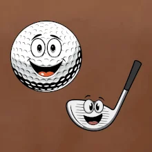 Parové triko - Golfová hůl a míček