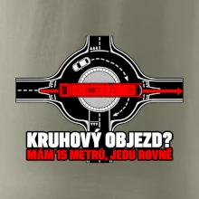 Kruhový objezd mám 15 metrů jedu rovně