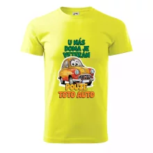 U nás doma je veterán pouze toto auto barevný nápis