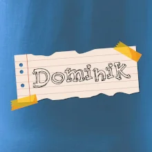 Papírek se jmenovkou - vlastní jméno