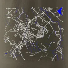 Kopřivnice - Mapa s vodními toky